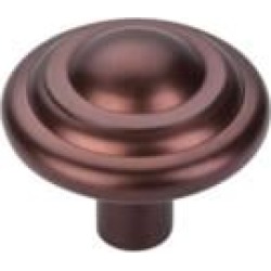 Top Knobs M1478 Aspen 1 3/4" Cast Bronze Mushroom Shaped Button Cabinet Knob in Mahogany Bronze