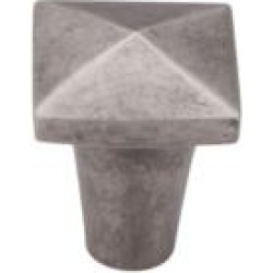 Top Knobs M1510 Aspen 7/8" Cast Bronze Square Shaped Cabinet Knob in Silicon Bronze Light