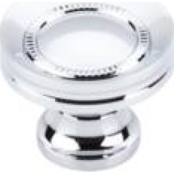 Top Knobs M291 Somerset II 1 1/4" Brass Mushroom Shaped Button Faced Cabinet Knob in Polished Chrome