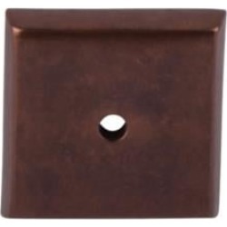 Top Knobs M1453 Aspen 1 1/4" Cast Bronze Square Cabinet Knob Backplate in Mahogany Bronze