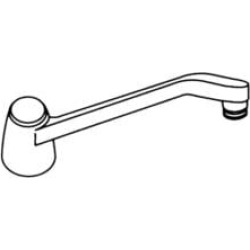 Moen 13411 8" Spout Assembly Kit for Single Handle Lever Style Kitchen Faucet in Chrome
