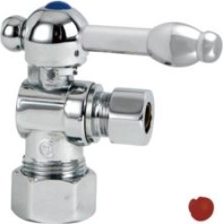 Kingston Brass CC5330KL Vintage 3/8" OD Compression Angle Shut-off Valve with Metal Lever Handle
