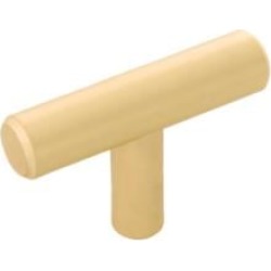 Belwith Keeler B076763-RLB Contemporary 2" Steel Bar Shaped Cabinet Knob in Brass