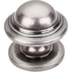 Top Knobs M10 Britannia 1 3/8" Brass Mushroom Shaped Empress Cabinet Knob in Pewter Antique