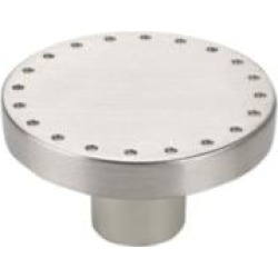 Topex Z20840500067 2" Zinc Alloy Round Shaped Spotted Edge Cabinet Knob in Stainless Steel