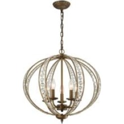 Elk Lighting 15965-5 Elizabethan 5 Light 21" Incandescent Chandelier Light in Dark Bronze