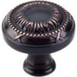 Top Knobs M1644 Edwardian 1 1/8" Zinc Alloy Mushroom Shaped Ribbon Cabinet Knob in Tuscan Bronze