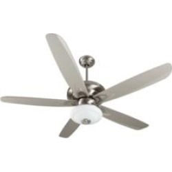 Craftmade K11159 Zena 5 Blades 56" Indoor Ceiling Fan with CFL Light Kit in Stainless Steel