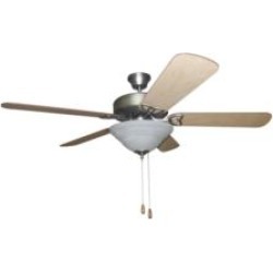 Craftmade BLD52AN5C1 Builder Deluxe 5 Blades 52" Indoor Ceiling Fan with Incandescent Light Kit in Antique Nickel