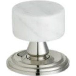 Phylrich K52 Carrara/Valencia 1 3/8" White Marble Round Shaped Cabinet Knob