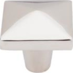 Top Knobs M2064 Aspen II 1 1/2" Cast Bronze Square Shaped Square Cabinet Knob in Polished Nickel