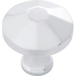 Belwith Keeler B053134 Facette 1 3/8" Solid Brass Mushroom Shaped Cabinet Knob