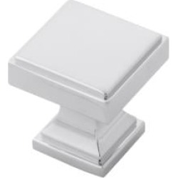 Belwith Keeler B077458 Brownstone 1 1/8" Zinc Square Shaped Cabinet Knob