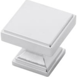 Belwith Keeler B077460 Brownstone 1 3/8" Zinc Square Shaped Cabinet Knob