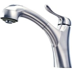 Whitehaus WH2070952 Jem Collection single hole/single lever handle faucet with a pull out spray head