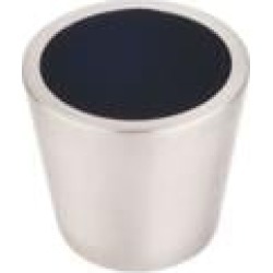 Top Knobs TK130BSN Crystal 3/4" Brass Cone Shaped Black Crystal Center Cabinet Knob in Brushed Satin Nickel