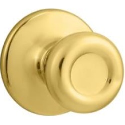 Kwikset CP200T-3V1 Clear Pack Tylo 1 7/8" Passage Door Knob Set in Bright Brass