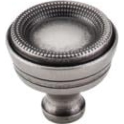 Top Knobs M947 Edwardian 1 3/8" Zinc Alloy Mushroom Shaped Bead Cabinet Knob in Pewter Antique
