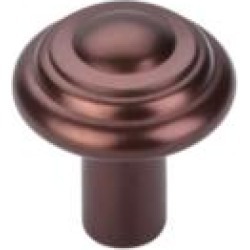 Top Knobs M1473 Aspen 1 1/4" Cast Bronze Mushroom Shaped Button Cabinet Knob in Mahogany Bronze