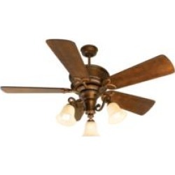 Craftmade K10751 Riata 5 Blades 54" Indoor Ceiling Fan with CFL Light Kit in Distressed Walnut