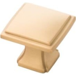 Hickory Hardware P3230-BGB Bridges 1 1/4" Square Cabinet Knob in Brushed Golden Brass