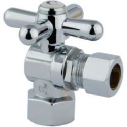 Kingston Brass CC4440X Vintage 1/2" OD Compression Angle Shut-off Valve with Metal Cross Handle