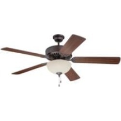 Craftmade K11124 Pro Builder 208 5 Blades 52" Indoor Ceiling Fan with Fluorescent Light Kit in Walnut