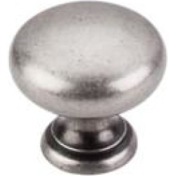 Top Knobs M286 Somerset II 1 1/4" Brass Mushroom Shaped Cabinet Knob in Pewter Antique
