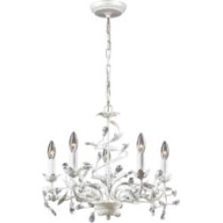 Elk Lighting 18113-5 Circeo 5 Light 21" Incandescent Chandelier Light in Antique White