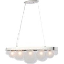 ELK Home D4210 Zoetrope 5 Light 39 3/8" Incandescent Clear Glass One Tier Linear Chandelier in Polished Chrome