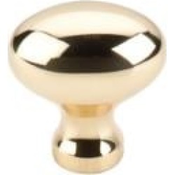 Top Knobs M368 Somerset II 1 1/4" Brass Egg Shaped Cabinet Knob in Polished Brass