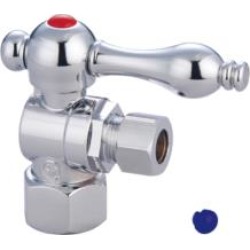Kingston Brass CC4310 Vintage 3/8" OD Compression Angle Shut-off Valve with Metal Lever Handle