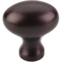 Top Knobs M750 1 1/4" Brass Oval Shaped Cabinet Knob in Oil Rubbed Bronze
