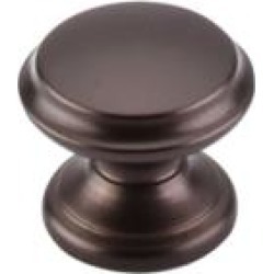 Top Knobs M1230 Dakota 1 3/8" Zinc Alloy Mushroom Shaped Flat Top Cabinet Knob in Oil Rubbed Bronze