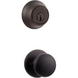 Kwikset 605CV-11P Cove 2 5/8" Double Cylinder Interior Pack Knob Entry Set in Venetian Bronze
