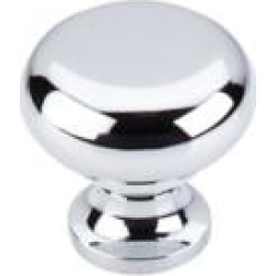 Top Knobs M270 Somerset II 1 1/4" Brass Mushroom Shaped Flat Faced Cabinet Knob in Polished Chrome