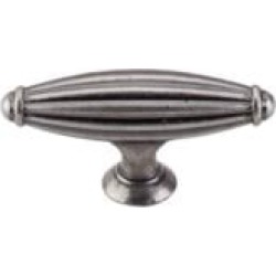 Top Knobs M148 Tuscany 2 5/8" Zinc Alloy T-Shaped Small Cabinet Knob in Pewter Antique