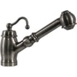 Whitehaus 3-3171C New Vision single hole/single curved handle faucet with a pull-out spray head