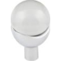 Top Knobs TK730 Barrington 1" Brass Round Shaped Nina Clear Glass Cabinet Knob