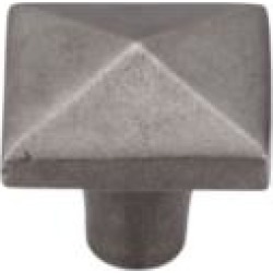 Top Knobs M1520 Aspen 1 1/2" Cast Bronze Square Shaped Cabinet Knob in Silicon Bronze Light