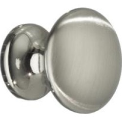 Smedbo BN431 1" Zinc Mushroom Cabinet Knob in Brushed Nickel