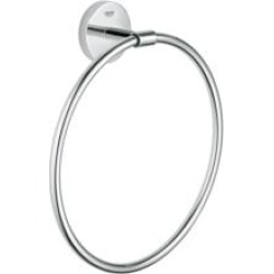 Grohe 40460001 BauCosmopolitan 8 1/4" Wall Mount Towel Ring in Chrome