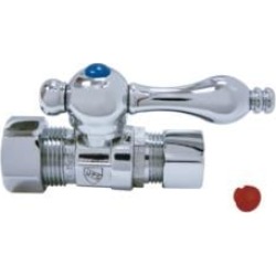 Kingston Brass CC4445 Vintage 1/2" OD Compression Straight Shut-off Valve with Metal Lever Handle