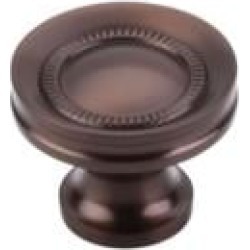 Top Knobs M755 1 1/4" Brass Mushroom Shaped Button Cabinet Knob in Oil Rubbed Bronze
