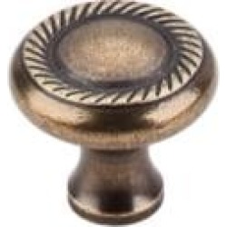 Top Knobs M330 Somerset II 1 1/4" Brass Mushroom Shaped Swirl Cut Cabinet Knob in German Bronze