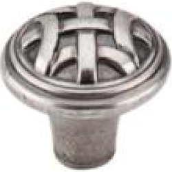 Top Knobs M163 Tuscany 1" Zinc Mushroom Shaped Celtic Small Cabinet Knob in Pewter Antique