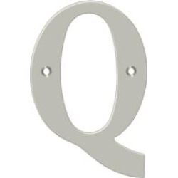Deltana RL4Q 3 1/2" Solid Brass Residential Letter "Q"