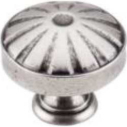 Top Knobs M1223 Dakota 1 1/4" Zinc Alloy Mushroom Shaped Hudson Cabinet Knob in Pewter Antique