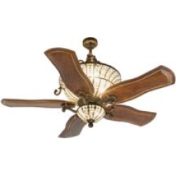 Craftmade K10663 Cortana 5 Blades 54" Indoor Ceiling Fan with Halogen Light Kit in Walnut