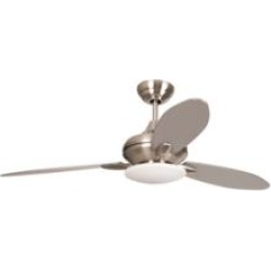Craftmade LO52BNK3 Loris 3 Blades 52" Indoor Ceiling Fan with Light Kit in Brushed Polished Nickel